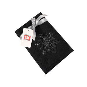 TAC Подарочное полотенце махровое NEW YEAR 50x90, SNOWFLAKE антрацит