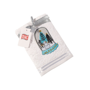 TAC Подарочное полотенце махровое NEW YEAR 50x90, SNOWMAN белое
